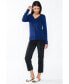 ფოტო #4 პროდუქტის Women's 100% Pure Cashmere Long Sleeve Pullover V Neck Sweater (8160, Lime, Large )