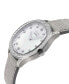 ფოტო #2 პროდუქტის Women's Morcote Swiss Quartz Silver-Tone Leather Watch 36mm