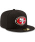 Men's Black San Francisco 49ers Team 59FIFTY Fitted Hat