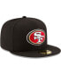 ფოტო #4 პროდუქტის Men's Black San Francisco 49ers Team 59FIFTY Fitted Hat