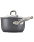 Accolade Forged Hard-Anodized Nonstick Saucepan with Lid, 2.5-Quart, Moonstone