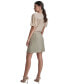 Women's Zip-Front Slant-Pocket Mini Skirt