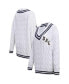 Women's White Dallas Cowboys Prep V-Neck Pullover Sweater