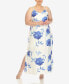 ფოტო #3 პროდუქტის Plus Size Floral Strap Maxi Dress