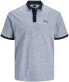 Фото #1 товара Футболка-поло мужская Jack & Jones JCOMELANGE Standard Fit 12252394 Синий