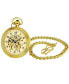 ფოტო #4 პროდუქტის Men's Gold Tone Stainless Steel Chain Pocket Watch 48mm