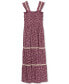 ფოტო #2 პროდუქტის Big Girls Floral-Print Lace-Trimmed Maxi Dress