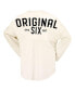 ფოტო #2 პროდუქტის Women's Cream Detroit Red Wings Original Six Lace-Up Spirit Jersey Long Sleeve T-shirt