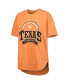 ფოტო #3 პროდუქტის Women's Texas Orange Texas Longhorns Vintage-Like Wash Poncho Captain T-shirt