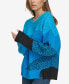 ფოტო #3 პროდუქტის Women's Mixed-Knit Drop-Sleeve Sweater