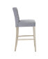 Linen Fabric Tufted Bar Stool (Set of 2)