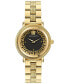ფოტო #1 პროდუქტის Women's Swiss Greca Flourish Gold Ion Plated Stainless Steel Bracelet Watch 35mm
