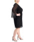 Фото #3 товара Plus Size Sequined Lace Sheath Dress