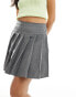 Фото #6 товара ASOS DESIGN pleated mini skirt in grey - GREY