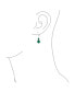 ფოტო #3 პროდუქტის Gemstone Natural Dark Green Malachite Boho Bali Edged Beaded Rondel Separator Double Ball Round Drop Dangle Earrings Sterling Silver Lever back