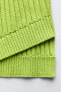 Asymmetric ribbed knit top
