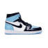 Кроссовки Nike Air Jordan 1 Retro High UNC Patent (W) (Белый, Голубой, Черный)