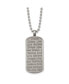 Фото #1 товара Chisel antiqued Brushed Live/Dream/Believe Dog Tag Ball Chain Necklace