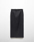 Women's Slit Detail Linen Skirt