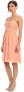 Фото #3 товара Donna Morgan 241972 Womens Strapless Ruched Chiffon Dress Peach Size 14