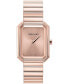 Salvatore Women's Swiss Rose Gold Ion Plated Stainless Steel Bracelet Watch 27x34mm