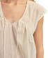 Women's Striped Ruched Tie-Front Top