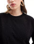 ASOS DESIGN studded oversized t-shirt in washed black