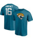 Фото #1 товара Men's Trevor Lawrence Teal Jacksonville Jaguars Player Icon T-shirt