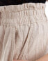 Фото #8 товара Hollister linen blend elasticated waist short in beige