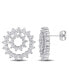 ფოტო #1 პროდუქტის Moissanite Hoop Stud Earrings 2 3/4 ct. t.w in Sterling Silver