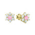 Фото #1 товара Flower stud earrings with zircons 239 001 00145 0000400