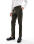 Фото #2 товара ASOS DESIGN slim fit clean wool blend suit trouser in olive