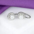 Elegant silver earrings with pearls EA229W