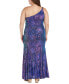 Фото #2 товара Trendy Plus Size Sequined One-Shoulder Gown