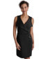 Women's Flyaway-Collar Hardware-Trim A-Line Dress