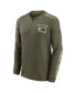 Фото #3 товара Men's Olive New England Patriots Salute to Service Henley Long Sleeve Thermal Top