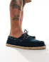 ASOS DESIGN boat shoe espadrille in navy canvas