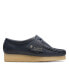 Фото #2 товара Clarks Wallabee 26168642 Womens Blue Leather Oxfords & Lace Ups Casual Shoes