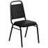 Фото #4 товара Hercules Series Trapezoidal Back Stacking Banquet Chair In Black Vinyl - Black Frame