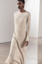Фото #10 товара Трикотажное платье из смесового льна ZARA