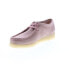 Фото #4 товара Clarks Wallabee 26165558 Womens Pink Nubuck Oxfords & Lace Ups Casual Shoes