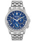 ფოტო #1 პროდუქტის Men's Eco-Drive Calendrier Stainless Steel Bracelet Watch 44mm BU2021-51L