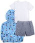 ფოტო #2 პროდუქტის Baby Boys Windbreaker, Boat T-Shirt and Shorts, 3 Piece Set