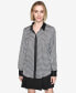 ფოტო #1 პროდუქტის Women's Houndstooth Contrast-Trim Shirt