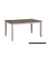 Transitional Design Rectangular 1 Piece Dining Table Grayish White And Brown Finish Furniture