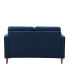 Lillith Modern Loveseat With Upholstered Fabric and Wooden Frame