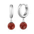Silver round earrings with jasper ERE-RJ-CR