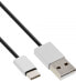 Фото #2 товара InLine USB 2.0 Cable - USB-C male / USB-A male - black/alu - flexible - 5m