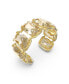 Gold-Tone Yellow Oversized Floating Crystal Cuff Bracelet