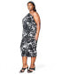 ფოტო #3 პროდუქტის Plus Size Selina One Shoulder Midi Dress